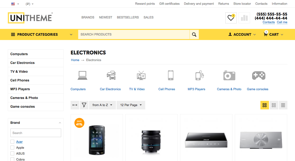 Unitheme How To To Make A Standard Category View With