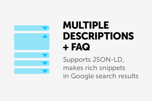 Multiple descriptions + FAQ (with JSON-LD rich snippets) - add-on for CS-Cart and Multi-Vendor