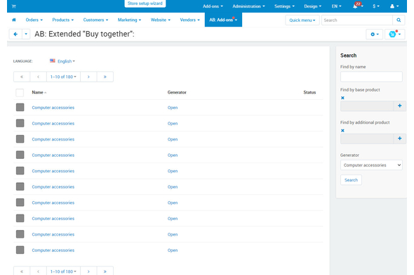 CS-Cart add-on - Extended "Buy together"