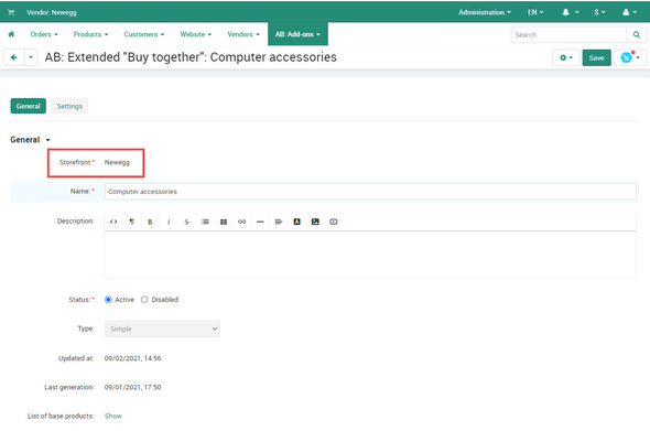 CS-Cart add-on - Extended "Buy together"