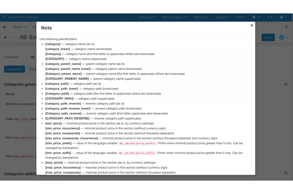 CS-Cart seo for tags pages addon - seo templates - placeholders