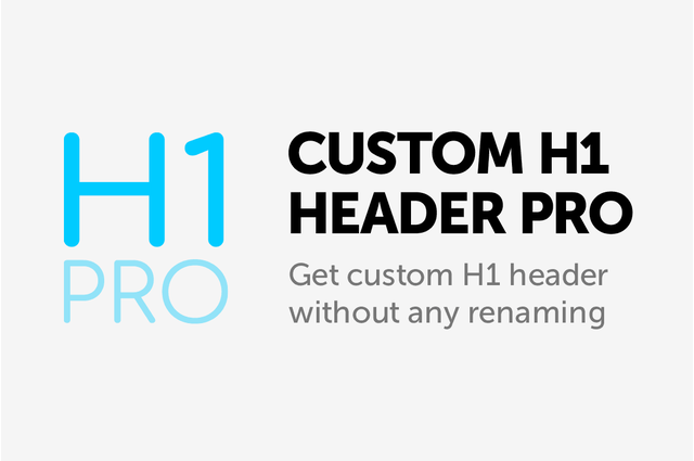 Custom H1 header PRO - add-on for CS-Cart and Multi-Vendor